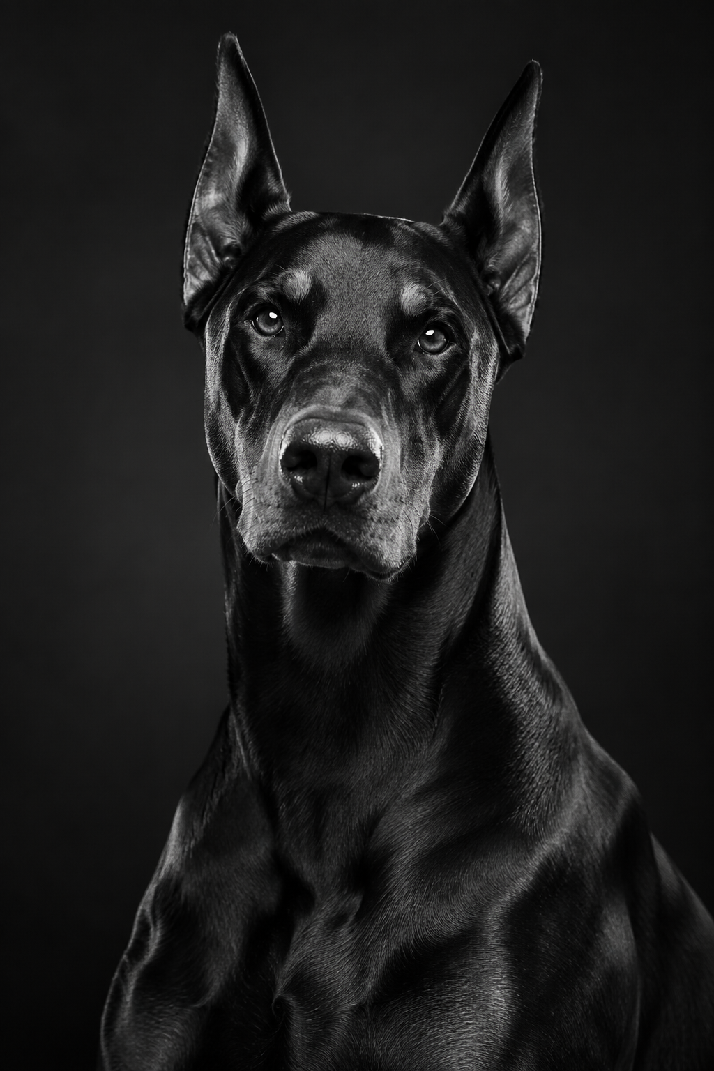Atlas, Dobermann auf einer Trading Card